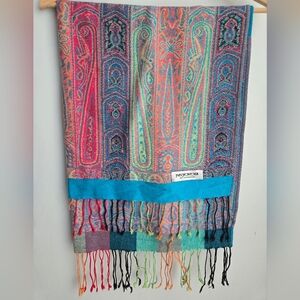New Pashmina Multicolor Paisley Cashmere Shawl